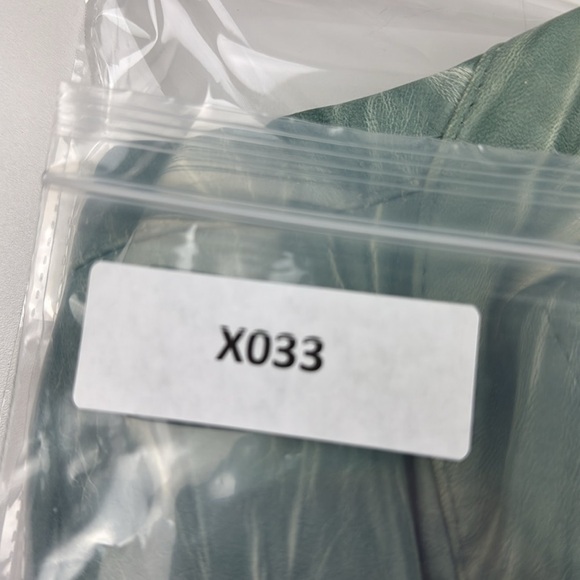 Sabani turquoise white marbled leather jacket made in Italy size xxs - Picture 15 of 15